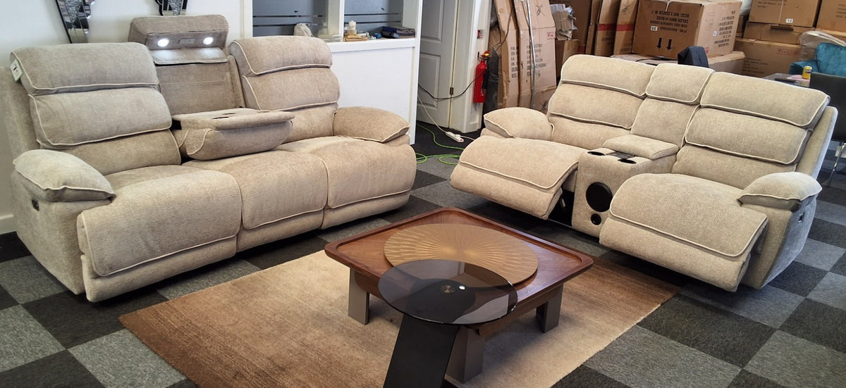 Lakeland Music 3+2 Electric Recliner Sofa Set – view 19