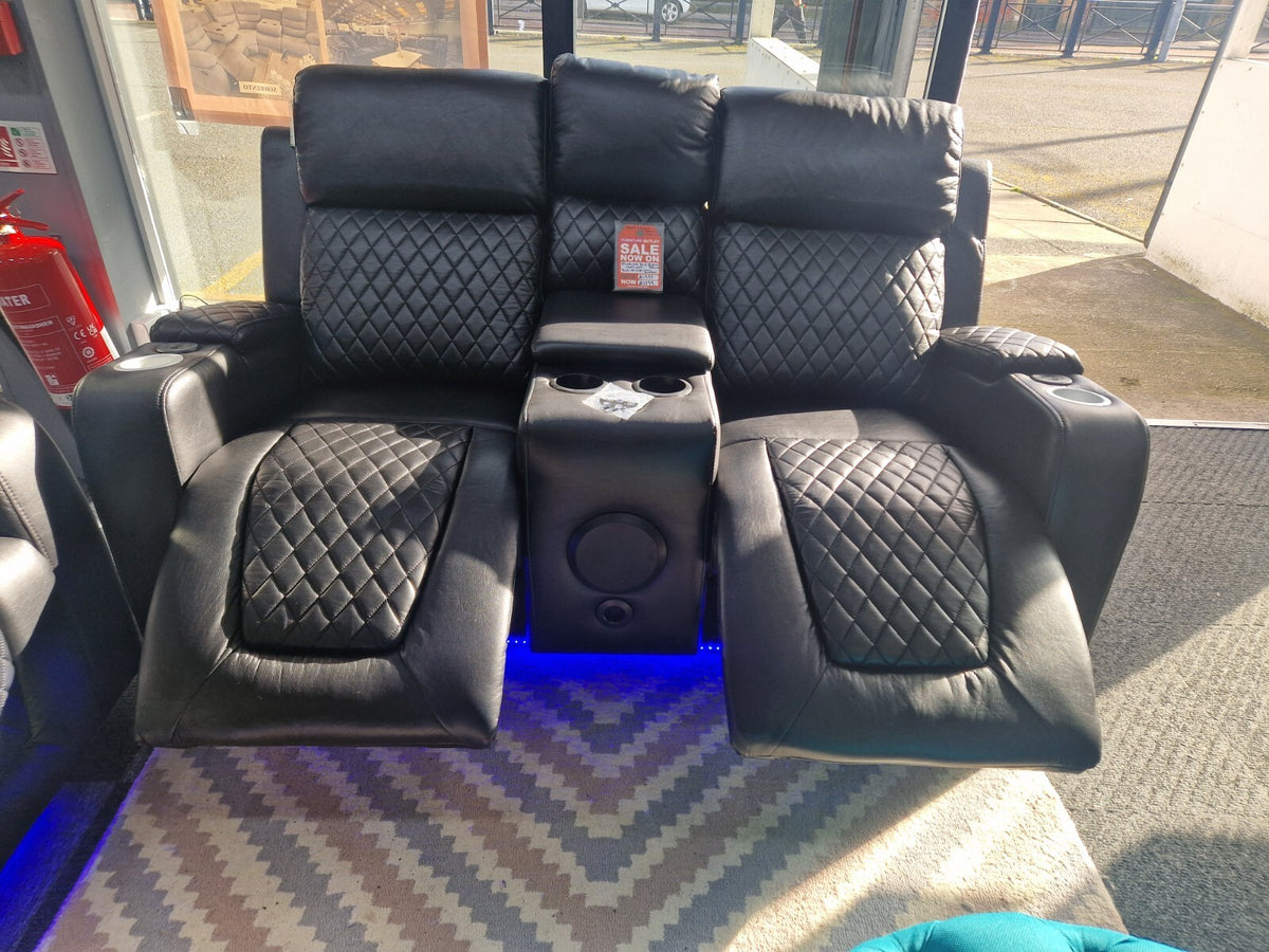 Florida 3+2 Black Electric Recliner Sofa Set – view 19