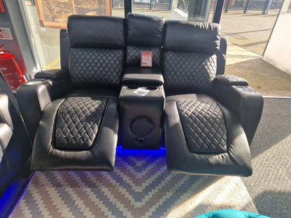 Florida 3+2 Black Electric Recliner Sofa Set – view 19