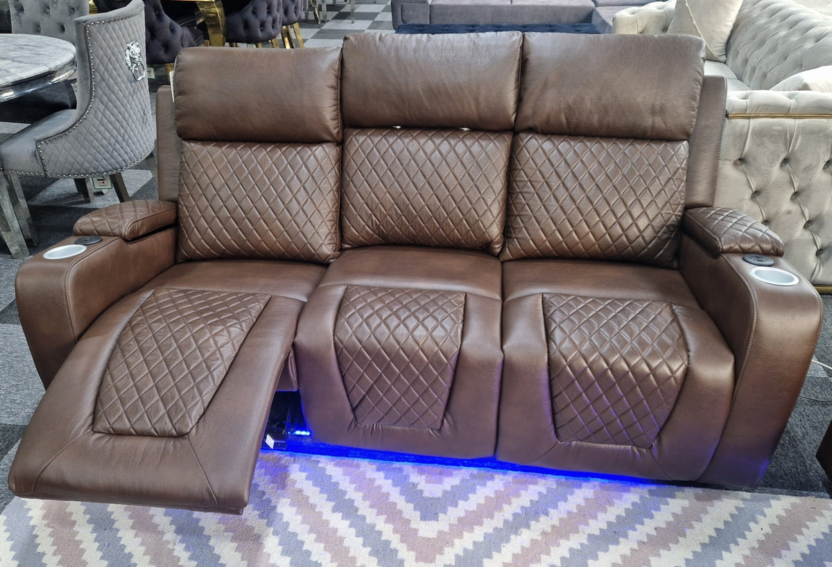 Florida 3+2 Brown Electric Recliner Sofa Set – view 9