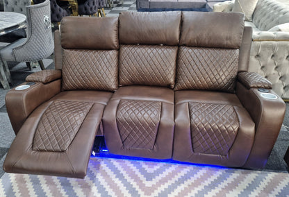 Florida 3+2 Brown Electric Recliner Sofa Set – view 9