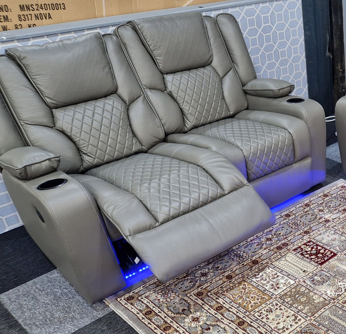 Orlando 3+2 Grey Electric Recliner Sofa Set – view 19