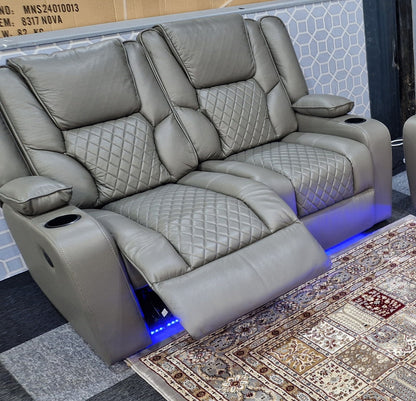 Orlando 3+2 Grey Electric Recliner Sofa Set – view 19