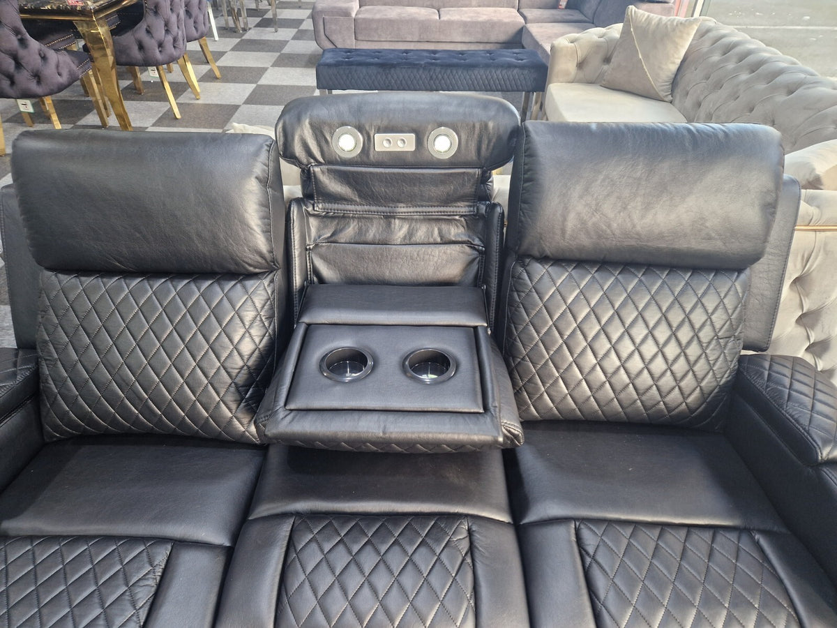 Florida 3+2 Black Electric Recliner Sofa Set – view 17