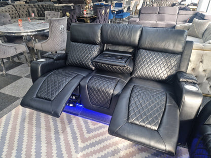 Florida 3+2 Black Electric Recliner Sofa Set – view 13
