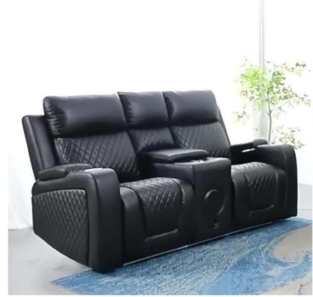 Florida 3+2 Black Electric Recliner Sofa Set – view 9