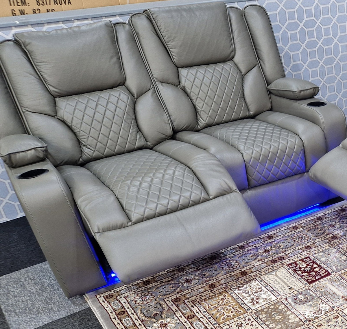 Orlando 3+2 Grey Electric Recliner Sofa Set – view 18