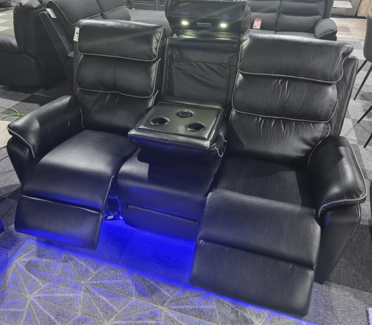 San Diego 3 Seater Electric Recliner Sofa – Leather, Electric End Recliners