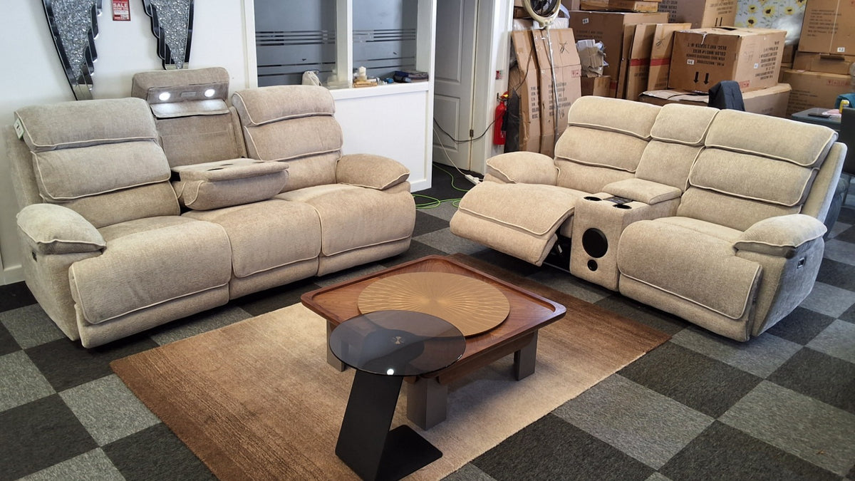 Lakeland Music 3+2 Electric Recliner Sofa Set – view 17
