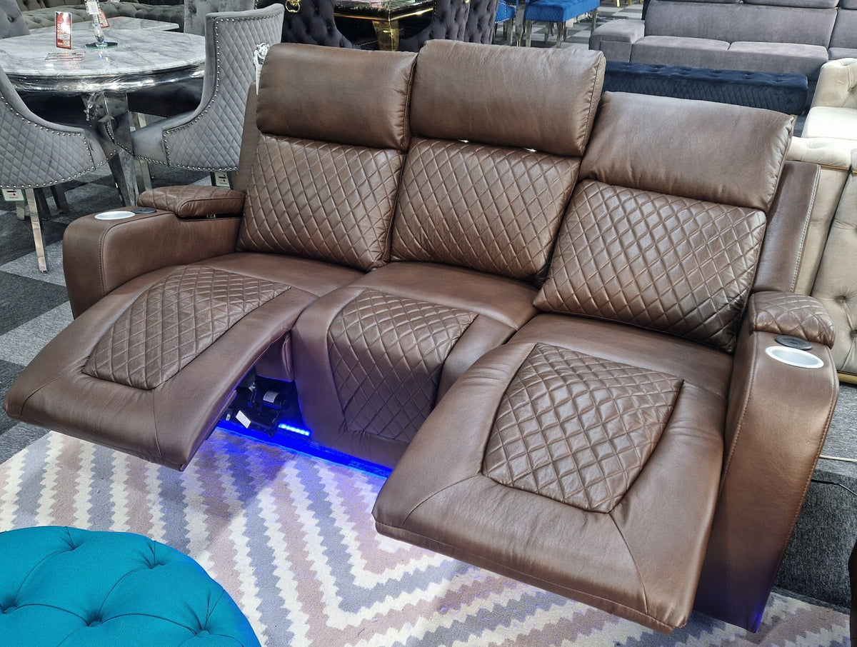 Florida 3+2 Brown Electric Recliner Sofa Set – view 16