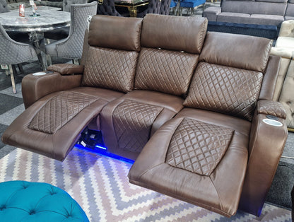 Florida 3+2 Brown Electric Recliner Sofa Set – view 16