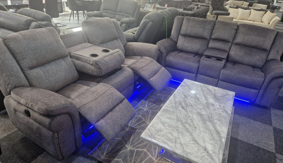 Berlin 3+2 Electric Recliner Sofa Set – view 4