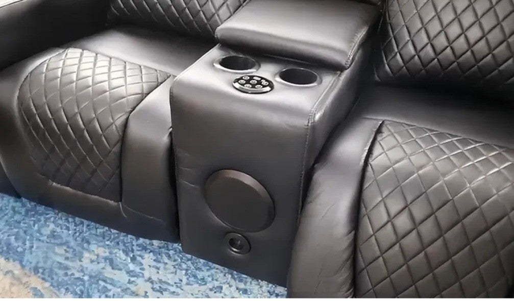 Florida 3+2 Black Electric Recliner Sofa Set – view 11