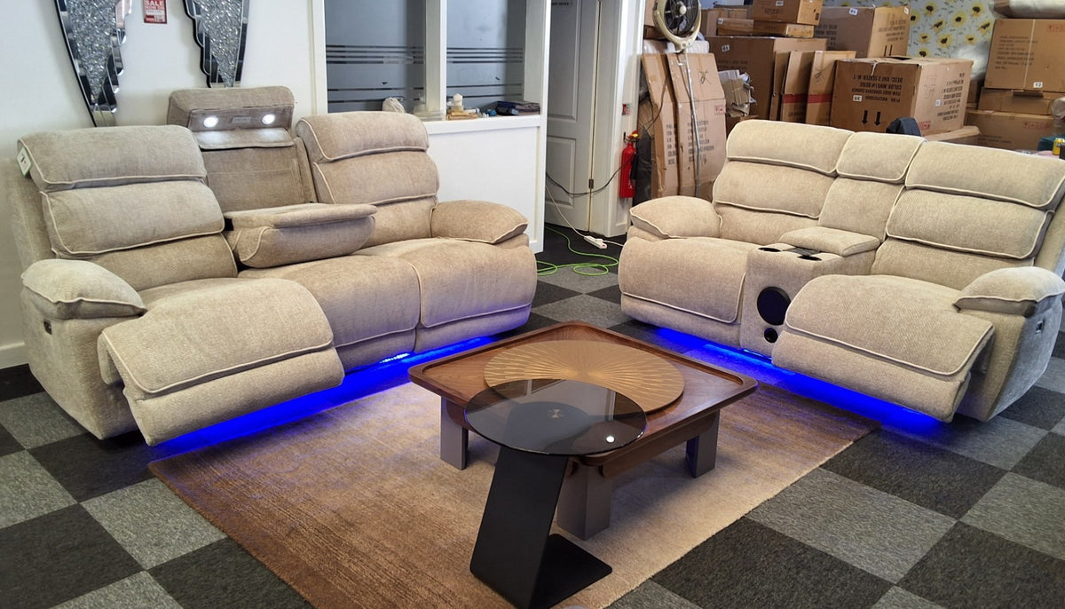 Lakeland Music 3+2 Electric Recliner Sofa Set – view 8