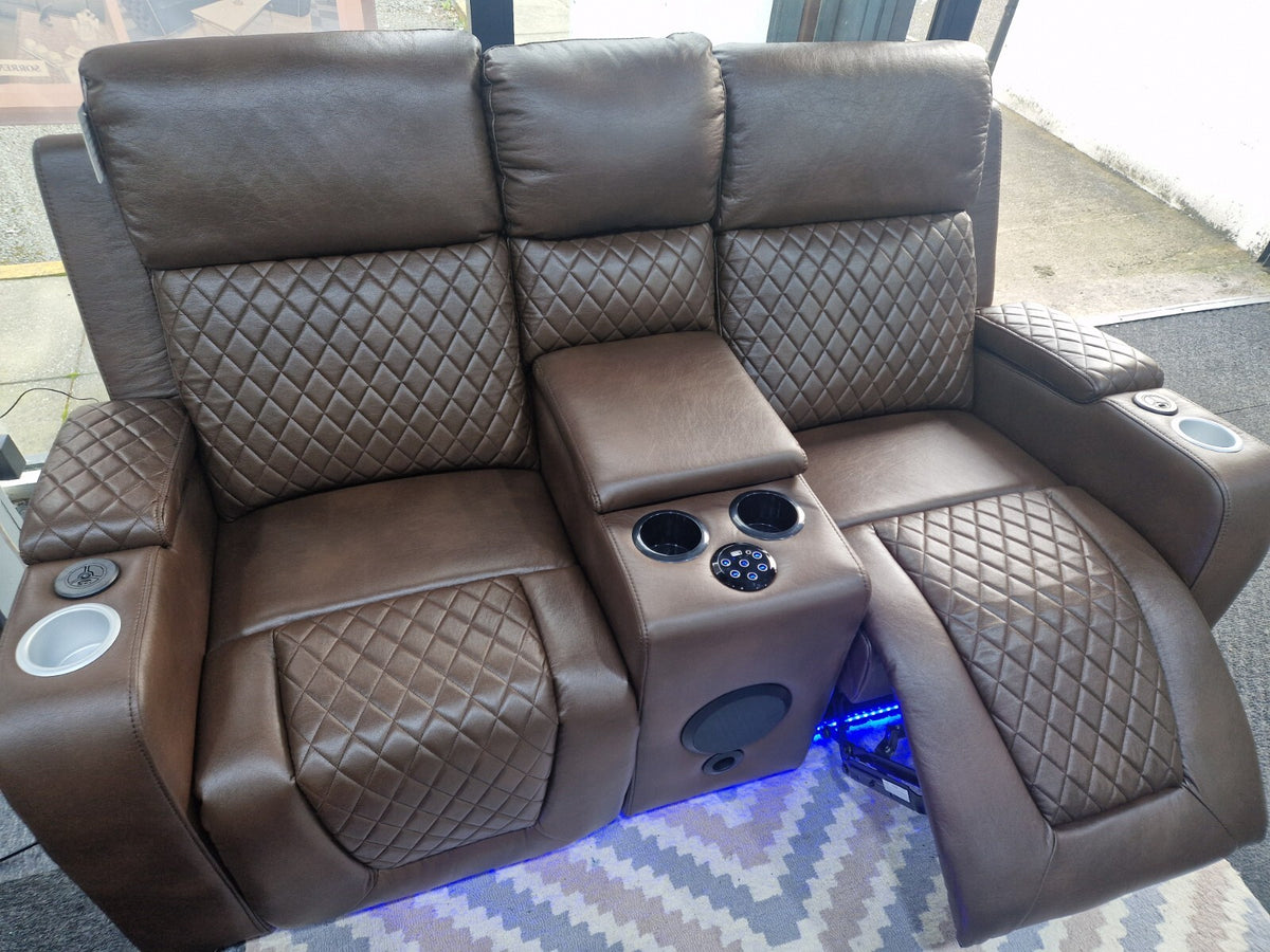 Florida 3+2 Brown Electric Recliner Sofa Set – view 14