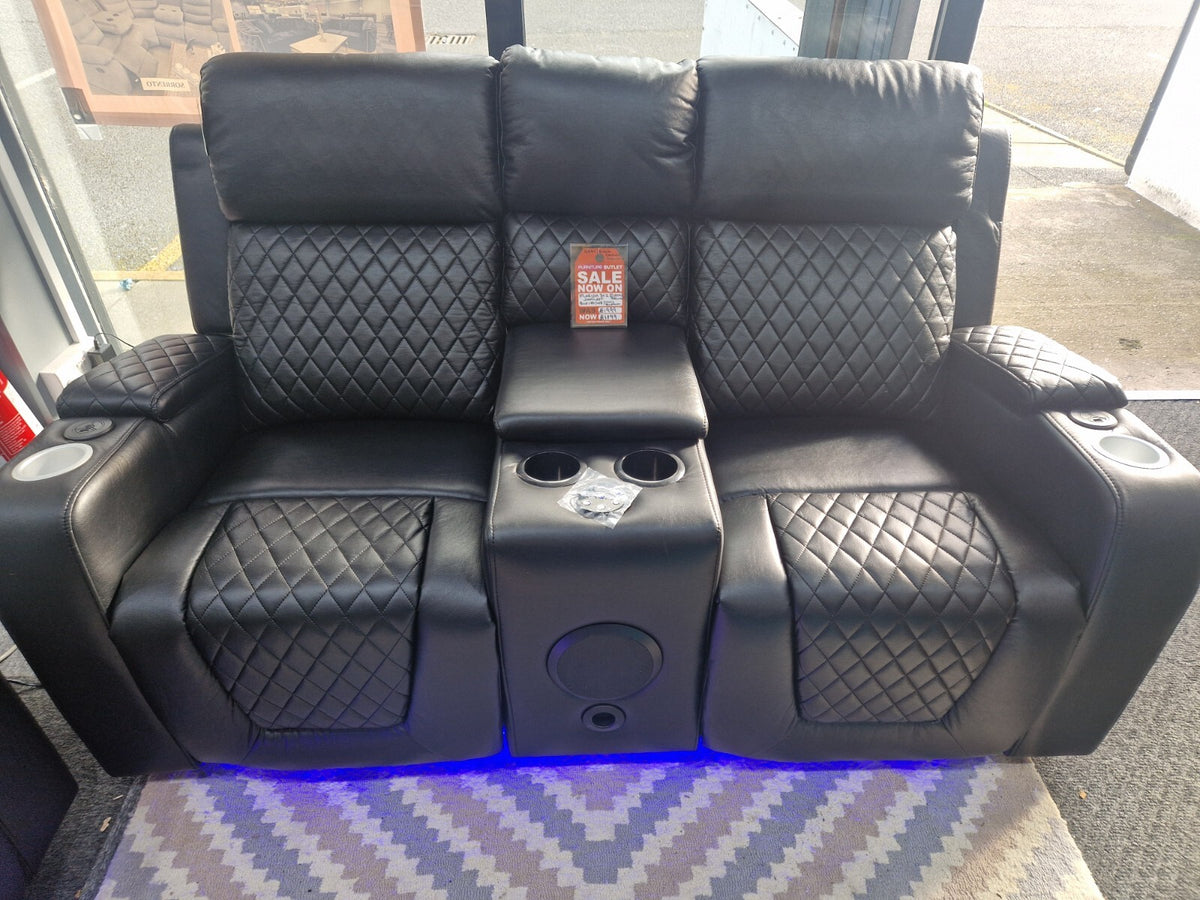 Florida 3+2 Black Electric Recliner Sofa Set – view 21