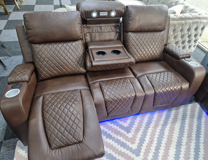 Florida 3+2 Brown Electric Recliner Sofa Set – view 10
