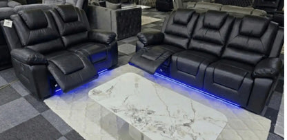 Oxford 3+2 Electric Recliner Sofa Set – Tech Leather, USB, LED & Cup Holders