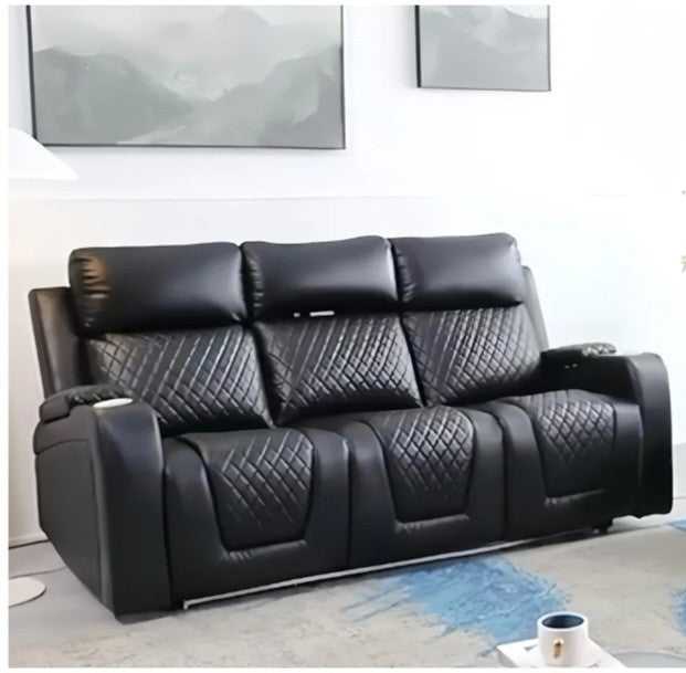 Florida 3+2 Black Electric Recliner Sofa Set – view 8