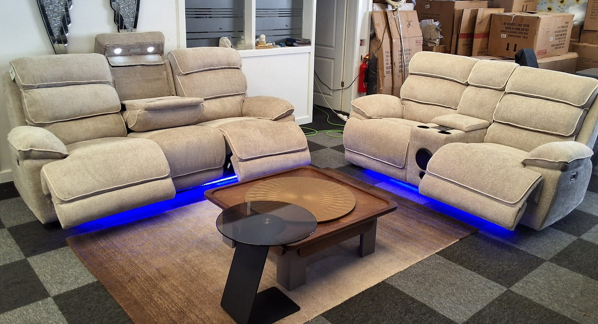 Lakeland Music 3+2 Electric Recliner Sofa Set – view 7