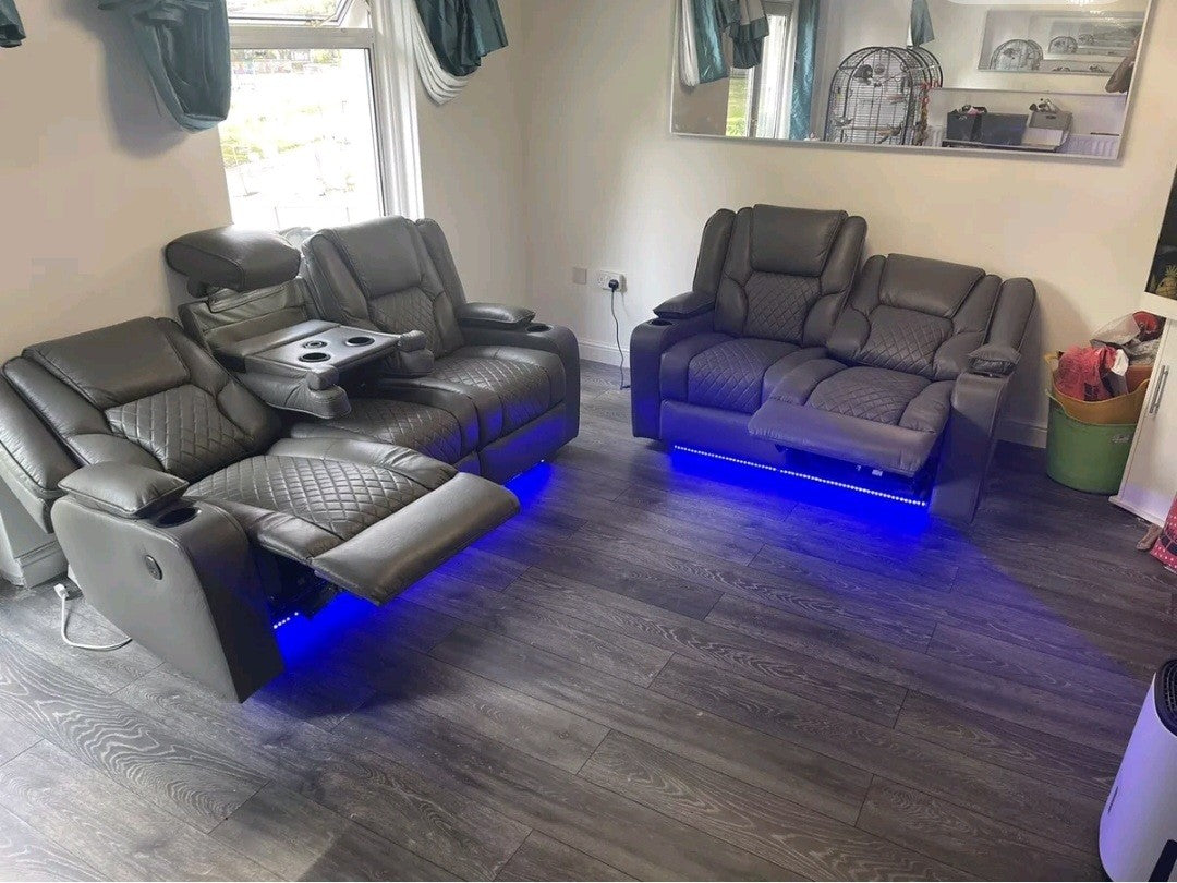 Orlando 3+2 Grey Electric Recliner Sofa Set – view 22