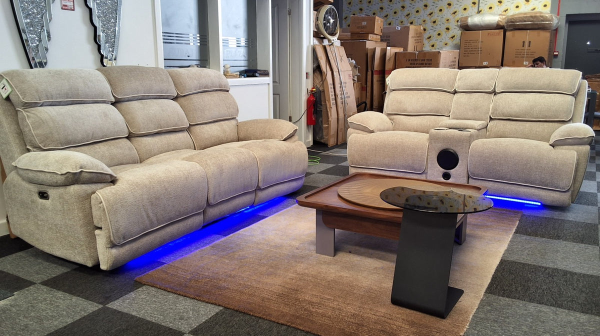 Lakeland Music 3+2 Electric Recliner Sofa Set – view 2