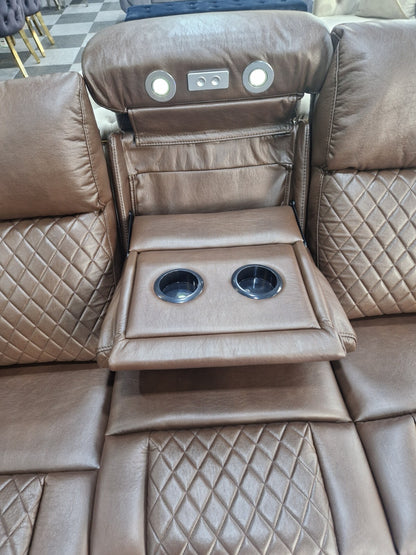 Florida 3+2 Brown Electric Recliner Sofa Set – view 20