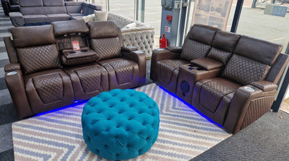 Florida 3+2 Brown Electric Recliner Sofa Set – view 8