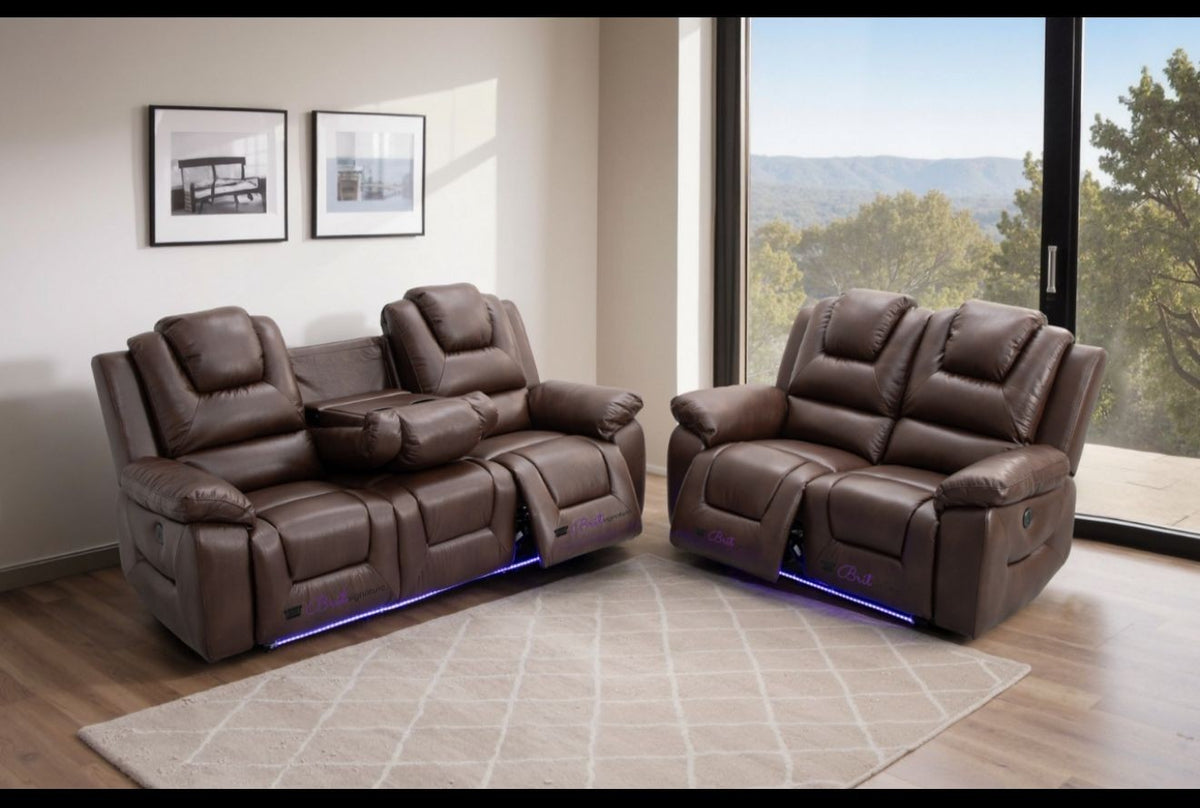 Oxford 3+2 Electric Recliner Sofa Set – view 5